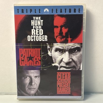 Tom Clancy Jack Ryan Triple Feature DVD Hunt Red October Patriot Games
