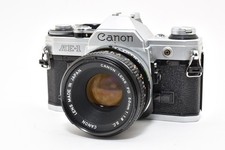   Near MINT  Canon AE-1 Silver SLR 35mm Film Camera FD 50mm F1.8 S.C. From Japan