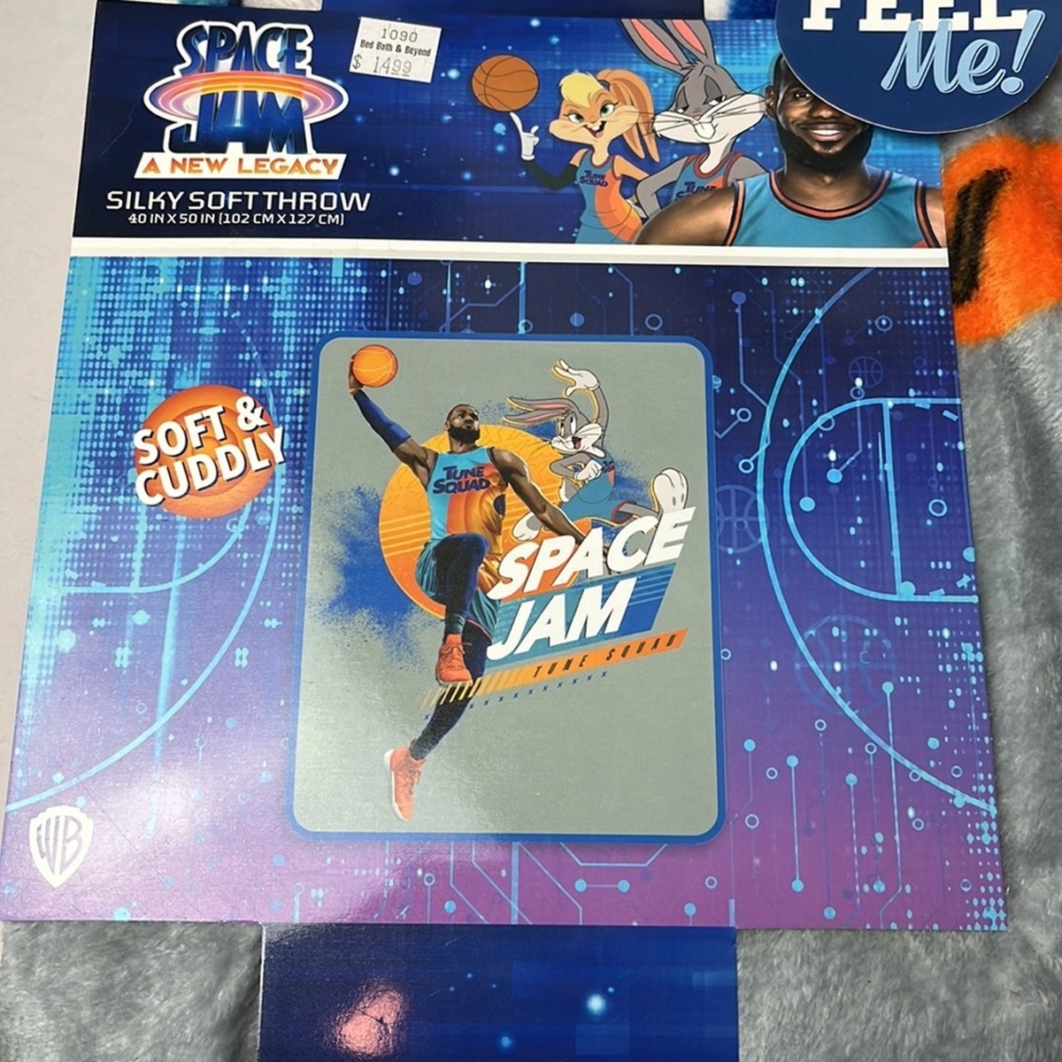 Space Jam A New Legacy Silky Soft Throw Gray Blue Orange 40