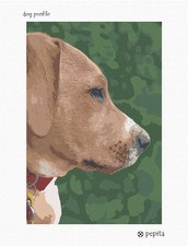 Dog Profile Needlepoint Kit or Canvas