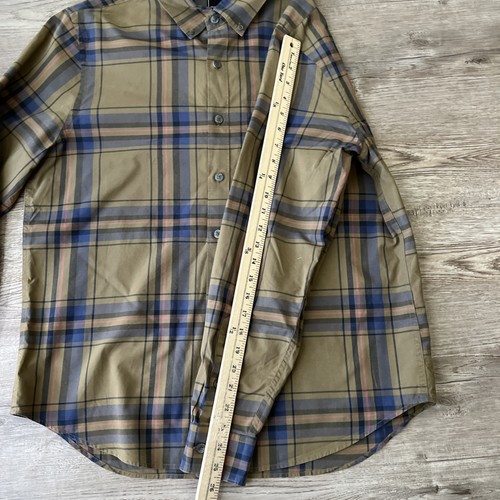 Camicia uomo Todd Snyder slim fit preferita popeline grande marrone quadri - Foto 7 di 12