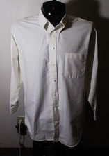 STAFFORD White Long Sleeve "Oxford" Dress Shirt Men's Size 17/33