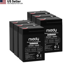 Miady 6V 5Ah Rechargeable Sealed Lead Acid Battery 6 Pack