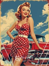 Pinup Girl Digital Product HD Image For Print Retro Vintage Poster Photo Picture