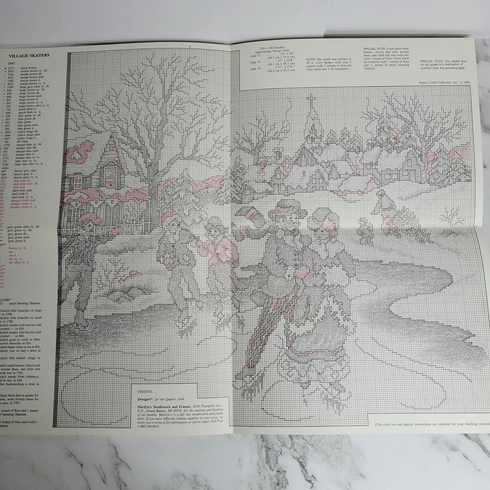 Folleto Colección Stoney Creek 33 Village Patinadores Punto de Cruz Patrón Foto 3 de 4