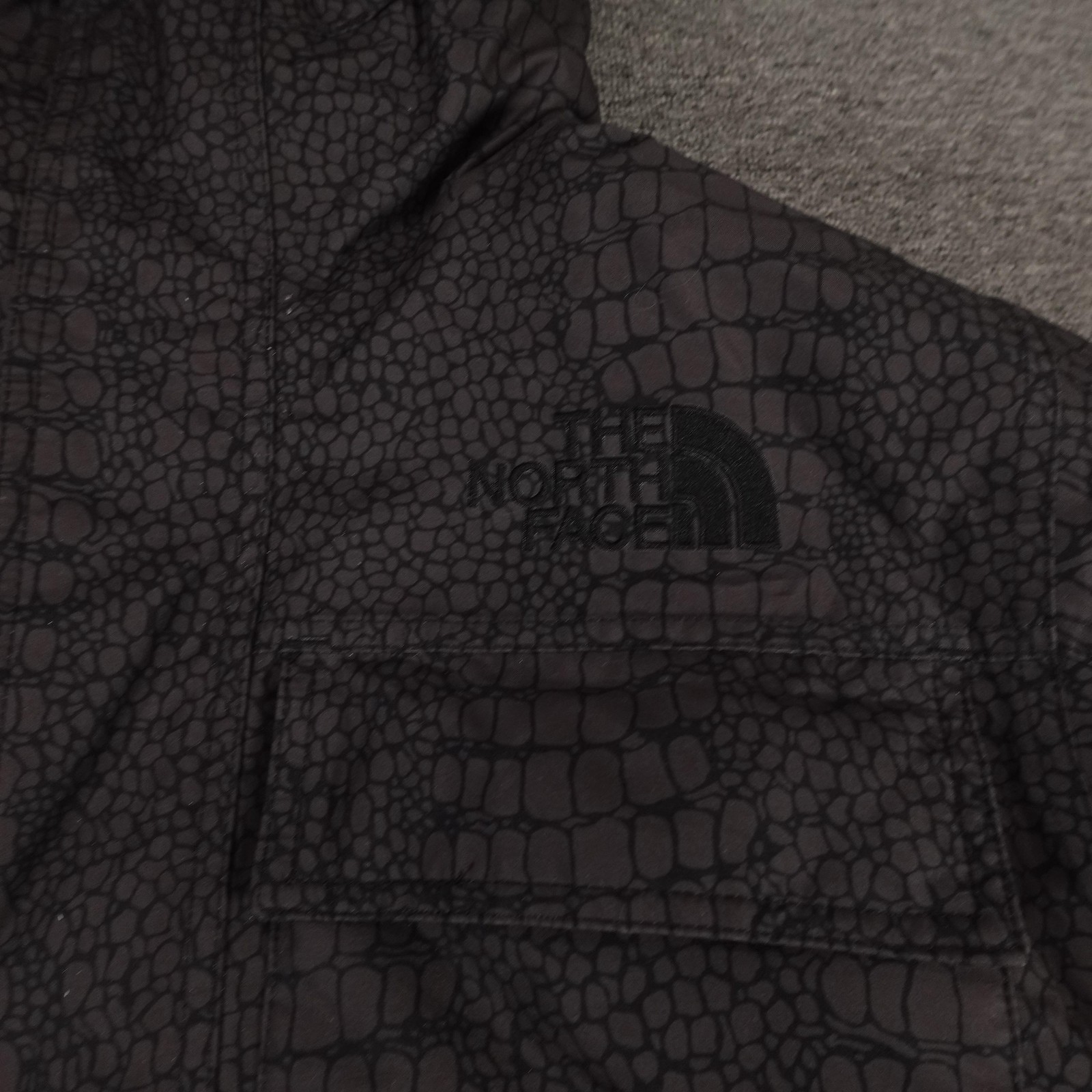 North Face Jacket Medium Gray Down Coat Croc Gato… - image 3