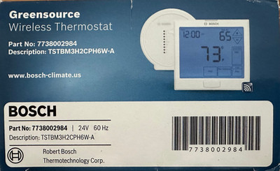 Bosch Greensource Wireless Thermostat Part 7738002984 Model TSTBM3H2CPH6W-A