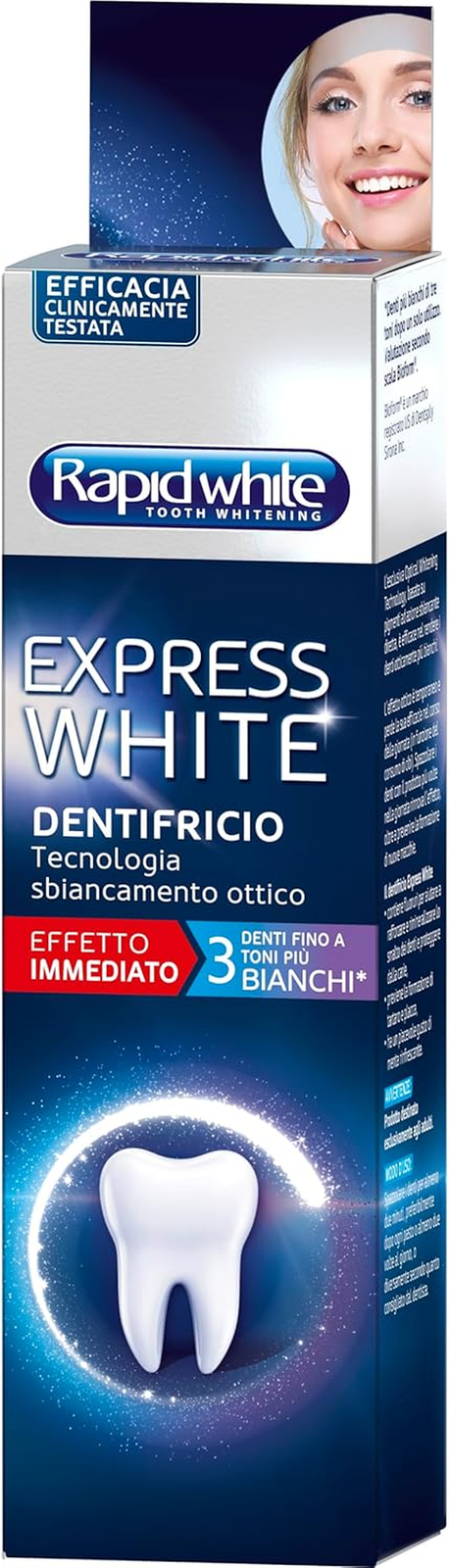 Rapid White - Dentifricio Sbiancante Denti Express White, per Uno Sbiancamento F