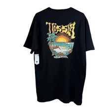 Vissla Aloha Mi Amigo Black Double Sided Short Sleeve T-Shirt Men's Size L Large
