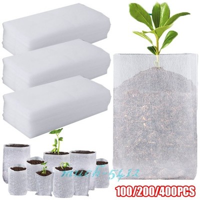 Biodegradable Seed Starter Plant Grow Bags Fabric Seedling Pots Portable Outdoor