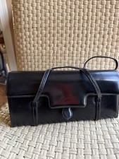 VTG Bienen- Davis Black Leather Long Purse Rare Design