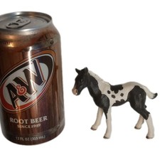 Schleich - Horses - Pinto Foal - Black White - Figure - Retired -D73527