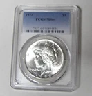 1922 P Peace Silver Dollar PCGS MS-64