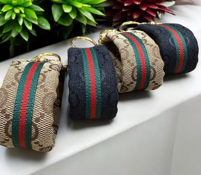 Gucci Designer KEY FOB WRISTLET Keychain With Gold Hardware Gold