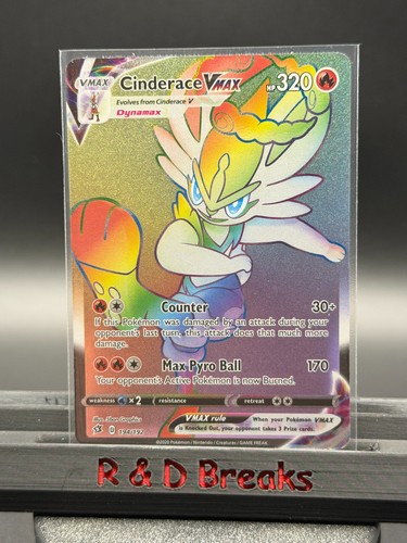 Cinderace VMAX 194/192 Rebel Clash NM/M Pokemon Card