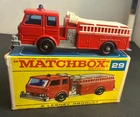 Vintage Lesney Matchbox #29 Fire Pumper Truck Die-Cast In Box - Excellent Condi