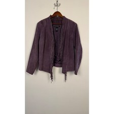 Dialogue Women Purple Genuine Leather Suede F...