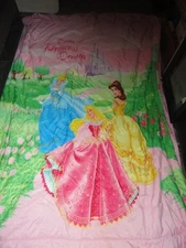 DISNEY PRINCESS DREAM A PRINCESS DREAM REVERSIBLE TWIN COMFORTER PINK VGUC RARE