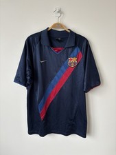 Vintage Nike FC Barcelona 2002/04 Soccer Jersey Football Blue Mens L