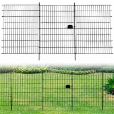 47in Dog Fence Outdoor for Yard Upgraded 1.45in Narrow Gap No Dig Garden Fenc...