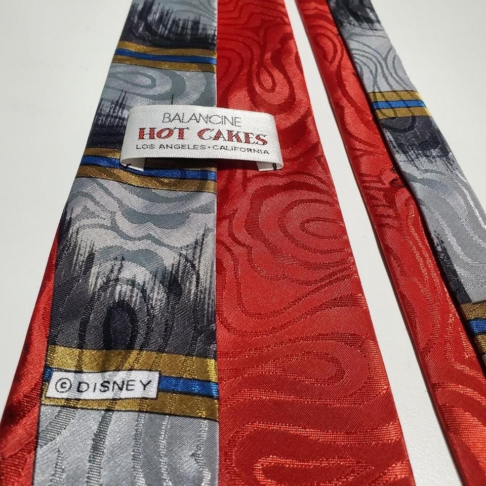 Vintage 90s Balancine Hot Cakes Disney Polyester Detective Mickey Mouse Tie View 4