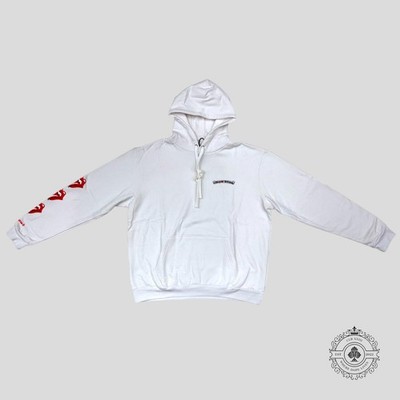 Chrome Hearts Rolling Stones Scroll Logo Hoodie in White | eBay