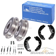 ATE 2xBREMSTROMMEL Ø200+BREMSBACKEN+ZUBEHÖR HINTEN FÜR VW FOX POLO 9N STUFENHECK