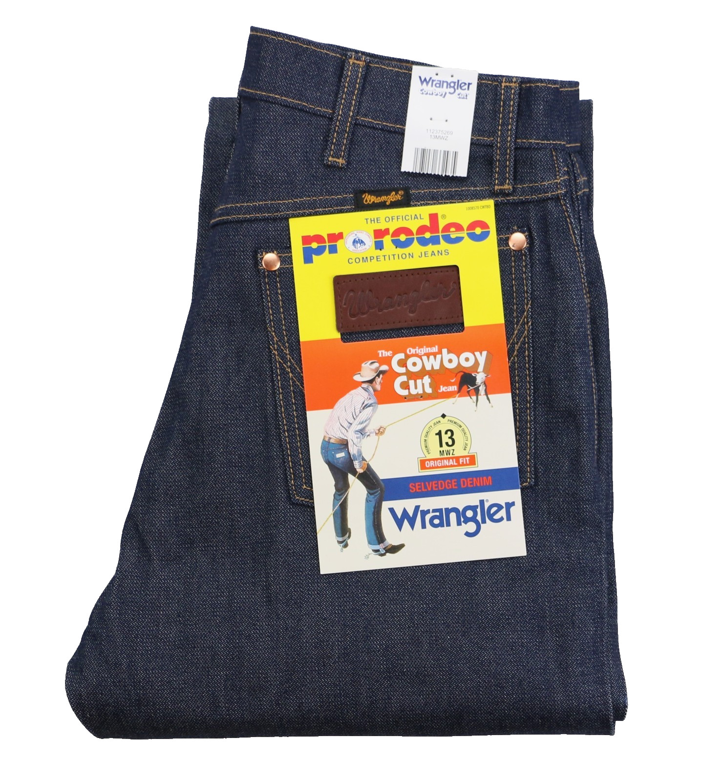 Wrangler 13MWZ Men's Jeans 100percent Cotton Selvedge Denim Broken Twill Size W31 L32