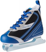 Lake Placid Starglide Boys Double Runner Figure Ice Skates Size Y13 Blue