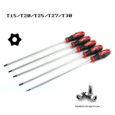 400mm Extra Long Torx Screwdriver With Hole S/2 Steel T15 T20 T25 T27 T30 Magnet