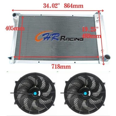 Aluminum Radiator+FANS for 1967-1972 Chevy C10 C/K C10 C20 C30 Pick up Truck AT
