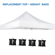 10' x 10' Replacement Canopy Top for EZ Pop Up Canopy Tent, Instant Canopy