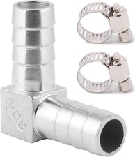 Stainless Steel 5/16" Hose Barb Elbow 90 Degree L Barbed Fitting Water Fuel Air