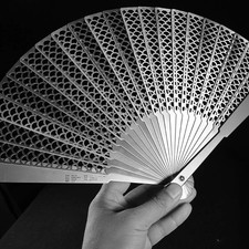 Titanium Alloy Folding Fan Chinese Style Metal Kung Fu Fan Tai Chi Fan