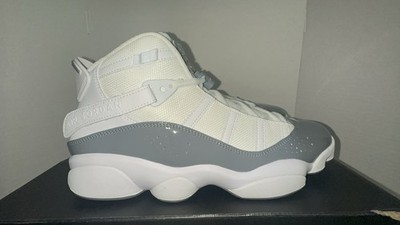 Jordan Air Jordan 6 Rings White/Cool Grey High Top Lace-Up Sneakers 322992-121
