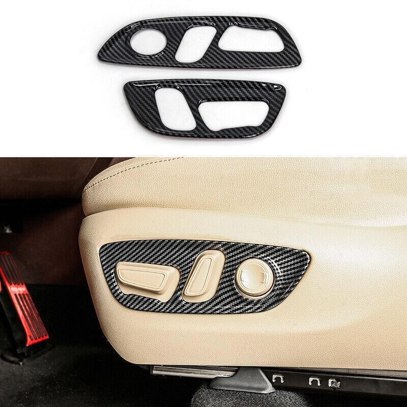 Carbon Fiber Electric Seat Adjustment Cover Trim For Toyota Highlander 2020-2023