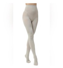 Women’s Gray High Waist Opaque Tights 80 Denier Stretch Full Toe One Size