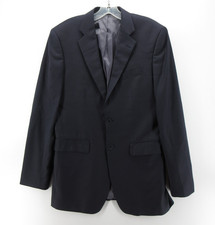 Charles Tyrwhitt Sport Coat Men 38 L Blue Navy Blazer Wool Super 120s Slim Fit