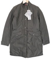 Tucano Urbano Ksandra Damen Jacke IT42 Grau Trenchcoat Baumwolle Moto Wasserfest