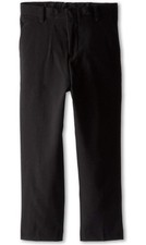 Calvin Klein Boys Flat-Front Bi-Stretch Dress Pant, Straight Leg Fit, Belt Loops