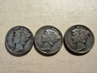 1942 Mercury Dime Lot of 3