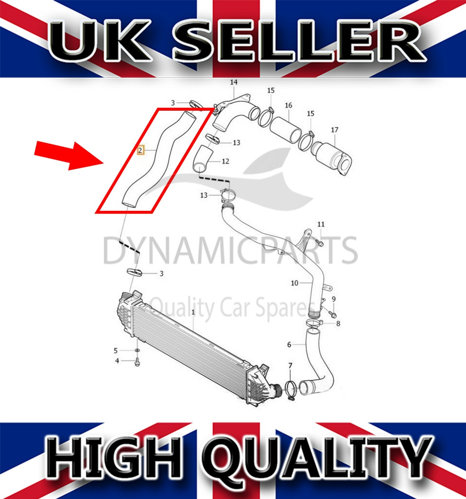 FOR VOLVO V40 D2 1.6 DIESEL INTERCOOLER TURBO HOSE PIPE 2012 2022