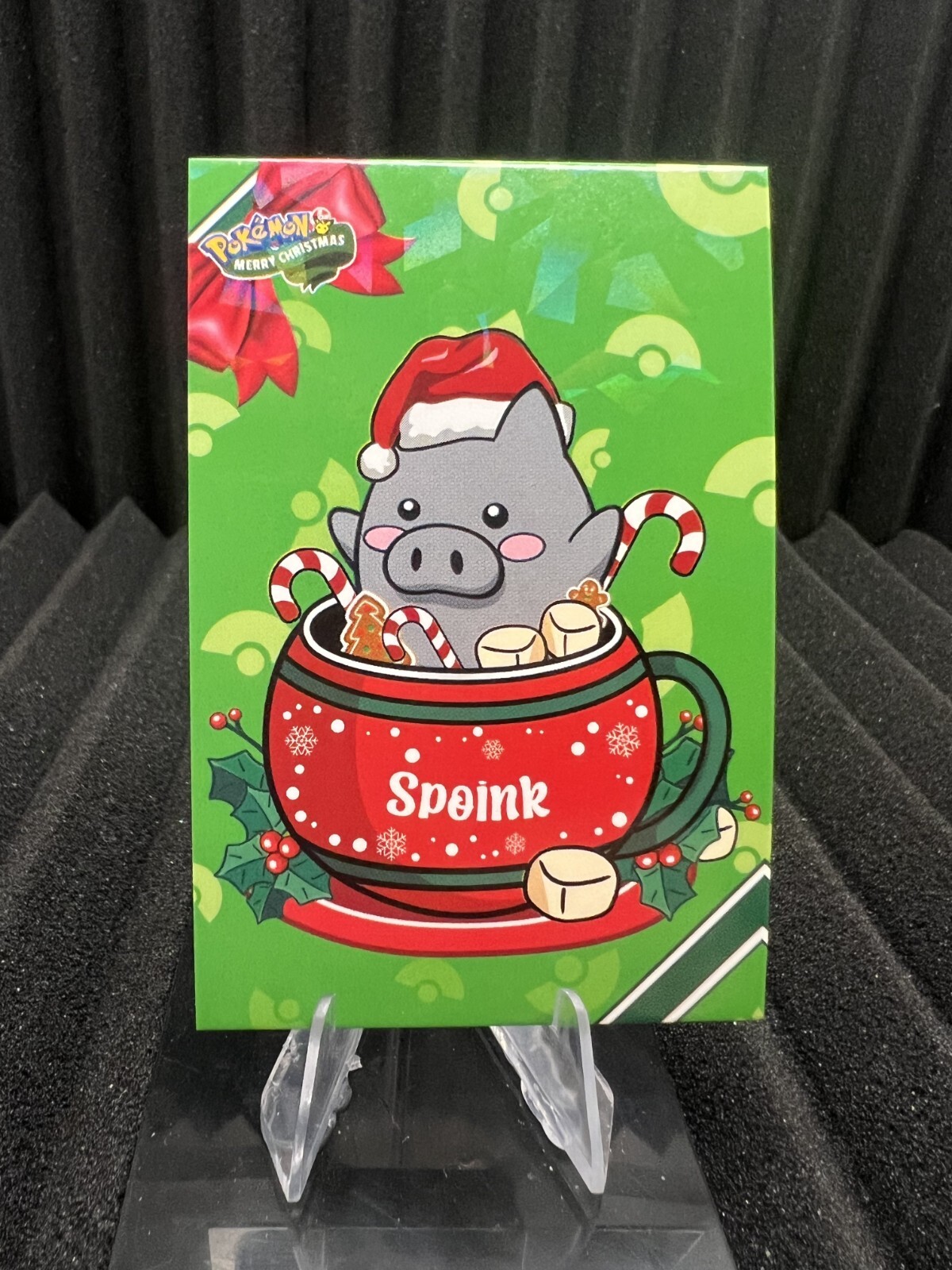 Spoink - Cracked Ice Holo - Christmas Card Database - Pokemon NM