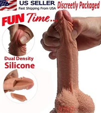 ULTRA REALISTIC Dildo Silicone Cock Sex Toy Flesh Suction Cup Masturbation Women