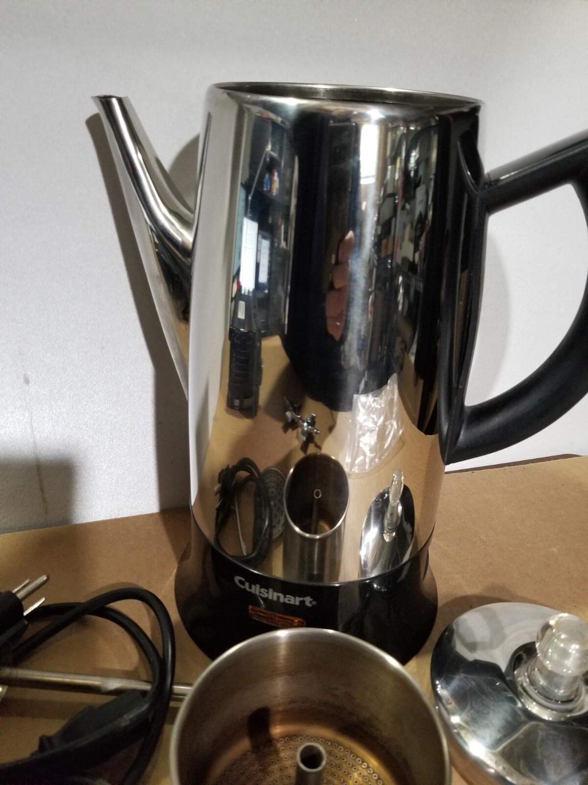 Cuisinart Stainless Steel 12 Cup Electric Coffee Percolator Clean Used Working eBay