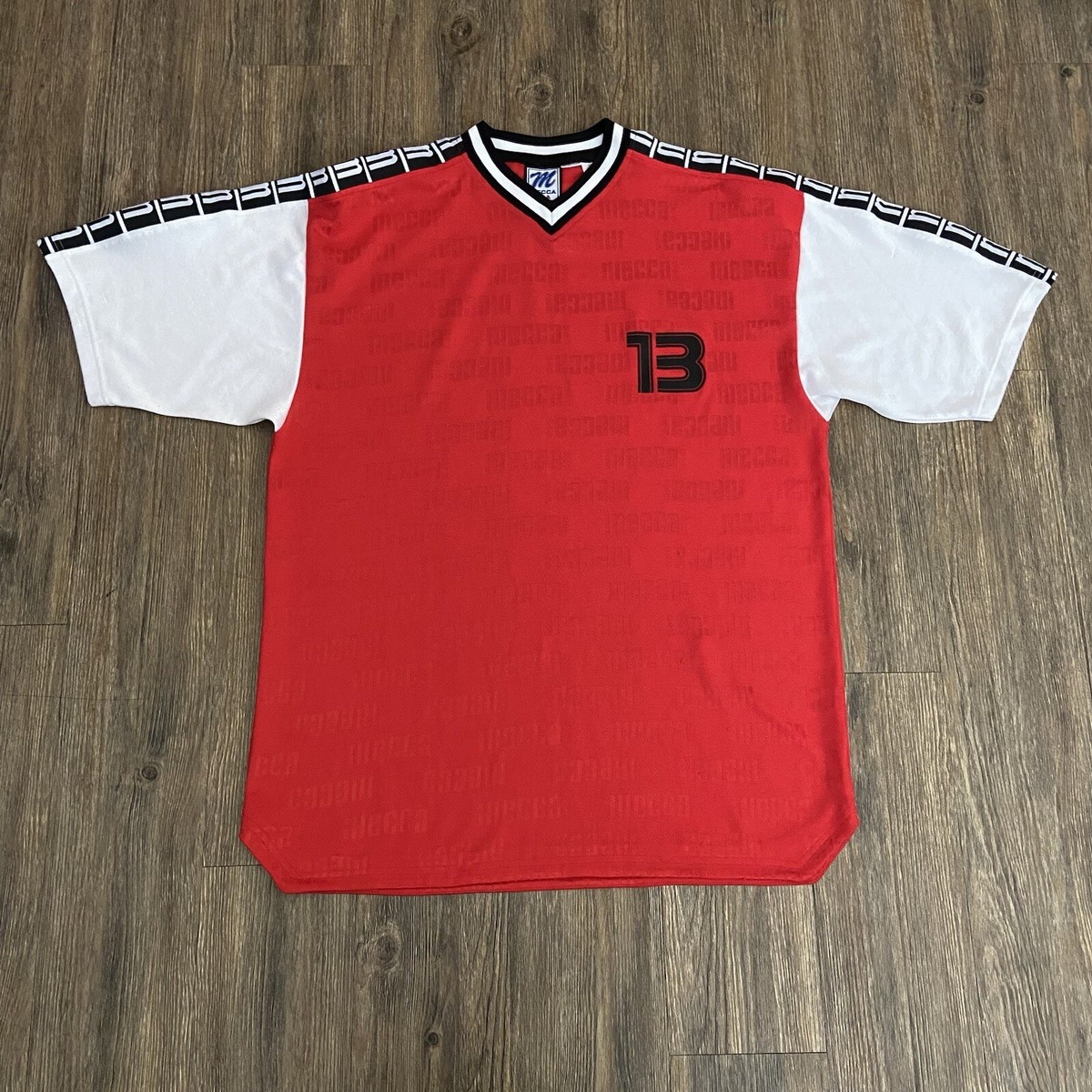 Mecca USA Jersey Red 90s Baggy Hip Hop VTG Y2K Streetwear