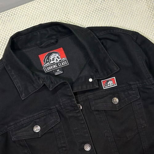 Lurking Class Run With Us Denim Jean Jacket Panther Graphic Black Unisex M Black - Picture 5 of 10