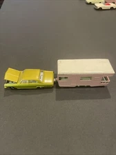 Matchbox Lesney Pink Caravan & Moko #36 Opal Diplomat Gold - Chrome Engine - NM