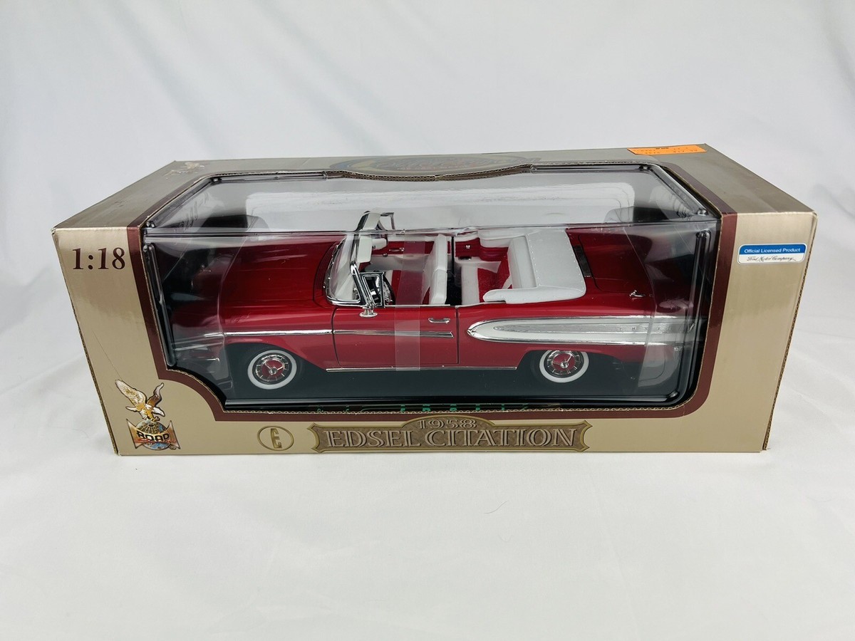 ROAD LEGENDS COLLECTION RED 1958 EDSEL CITATION CONVERTIBLE 1:18