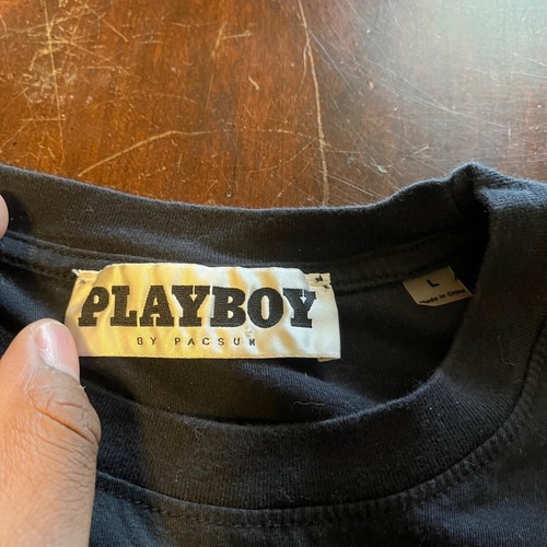 Playboy By Pacsun Casting Call Graphic T-shirt Men Large Black Long Sleeve - Picture 4 of 7